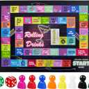 2 x Momo & Lychee Board Games for Adults Party, Larger Fun Leather Mat Adult Games for Game Night, Bachelorette Party Twister Games for Girls Night Family Play, Age 21+, 2-8 Players