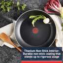 T-Fal Experience Non Stick Fry Pan w/Lid 10 Inch, Induction, Oven Broiler Safe 400F, Compatible with All Cooktops, Cookware, Deep Frying Pan, Cooking Skillet, Pots and Pans, Dishwasher Safe, Black