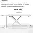 Raathionty Standing Desk Converter Adjustable Height,Keyboard Riser for Stand Up Desk Riser,Computer Keyboard Stand for Desktop,Ergonomic Sit Stand Computer Workstations White Size 23.6 Inch