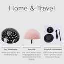 Wig Stand Adjustable Wig Stand with Metal Base (12"19"), Non-Slip Velvet Cover, Breathable Top, Easy Assembly, Stable Holder for Wigs, Hats & Masks