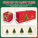 Christmas Tree Storage Bag, 7.5Ft Christmas Tree Bag 2 Piece Set Includes a Storage Bags for Xmas Decorations, Reinforced Handles & Sleek Dual Zipper Waterproof Xmas Tree Bag