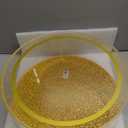 13.5 Inch Judaica Matzah Box with Cover Round Acrylic Matzah Holder with Lid Passover Gold Box for Pesach Seder Table
