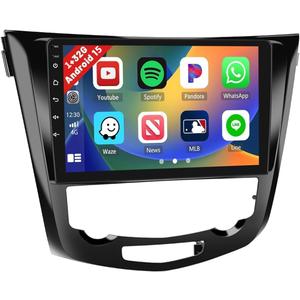 for Nissan Rogue X-Trail Qashqai Radio 2014-2018 Android 15 Car Stereo, Hikity 10.1'' Touchscreen Radio Wireless Carplay Android Auto Mirror Link Bluetooth Audio HiFi FM/RDS WiFi GPS SWC Backup Cam
