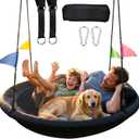 48 Inch Saucer Swing, Nest Swing with Deep Seat & Soft Pillow, 900LBS Capacity Tree Swing, Heavy-Duty Steel Frame & Waterproof 900D Oxford Fabric, Easy Setup Outdoor Swing for Backyard