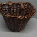 ProSource Wicker Bike Basket Front Cargo for Women and Men, Fits Most Bicycles, Beach Cruisers, Stationary Equipment, and Ebikes, Brown, 12"D x 9"W x 9"H