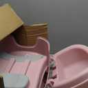 Foldable Shampoo Chair for Hair Washing at Home Adjustable Bath Seat for Disabled Or Injured One Rinse Cup Included (Pink)