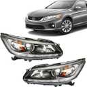 labwork Headlight Assembly Replacement for Honda Accord 2013 2014 2015 DRL Headlights Set Driver  Passenger Side