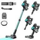 Blozor N3T Cordless Vacuum Cleaner,Wireless Stick Vacuum with 40mins Runtime,Self-Standing,Anti-Tangle Brush,Rechargeable Lightweight Vacuum Cleaner for Home,Hardwood Floor,Pet Hair, Carpet-Teal