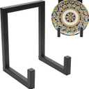 2 Pcs Black Metal Plate Stands for Display(Fit 9-15 Inch Plate), Plate Holders for Displaying, Multi-Function Stand for Plates, Photos, Books, Artwork, Awards, Memorabilia
