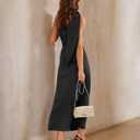 RIHOAS Women's Formal Dress, Elegant Wedding Guest Bridesmaid Cocktail Gown for Spring Summer Garden Party Evening Fiesta (Black)