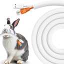 Dog and Cat Cord Protector 10ft - 3/8inch, Flexible Cable Sleeve for Easy Cord Management, Protects Cables from Pets Chewing, Ideal for USB, Power, Audio and Video Cords - White