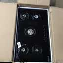 Empava 36" Bulit-in Tempered Glass Gas Cooktops 5 Italy Imported Sabaf Burners Stove Tops, 36 Inch, Black