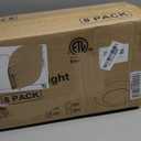 8 Packs 6 Inch LED Low Profile Recessed & Surface Mount Disk Light, Round, 15W, 900 Lumens, 5000K Daylight White, CRI80, Driverless Design, Dimmable, ETL Listed, White