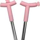 Anti Wrinkle Straw Pink Silicone Cover tips and heart Toppers for Stanley 40 oz & 30 oz Tumblers - Metal Straws Reusable Wrinkle Free Extra Long 2-Pack with Cleaning Brush