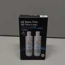 LG LT1000P2 6-Month / 200 Gallon Refrigerator Replacement Water Filter, Reduces Chlorine, 2 Count (Pack of 1), White.
