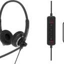 Accutone Conversation 95 USB Computer Headset with Microphone for Work, Noise Cancelling Wired Headset with Sidetone for Office & PC, Simple USB-C and Included USB-A Adapter