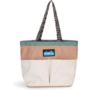 KAVU Twin Falls Tote Shoulder Strap Canvas Color Block (One Size, Calm Coast)