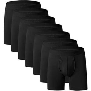 Youlehe Men's Underwear Soft Bamboo Viscose Boxer Briefs Stretch Trunks 4-Pack, Medium