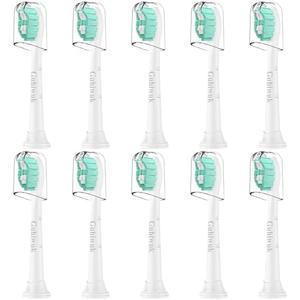 Guhiwuk Designed for Philips Sonicare Replacement Heads, Replacement Brush Heads Compatible with Phillips Sonicare Click-on Sonic Electric Toothbrush, 10 Pack
