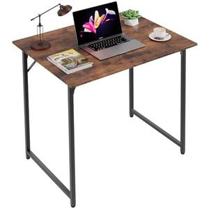 Ckofgdsue Small Desk,Desk 32 Inch,Computer Desk,Study Table,Metal Frame Office Desk,Modern Simple Style Desk for Home Office,Small Tables for Small Spaces,Adjustable Leg Pads,Vintage