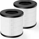 2 Pack PU-P05/AC201B HEPA Replacement Filter Compatible with FULMINARE PU-P05 Air Purifiers and Purivortex AC201B Air Purifiers, HEPA Air Filter for Home Pets Dander Dust Smoke Pollen