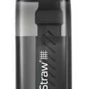 LifeStraw Go Series BPA-Free Water Filter Bottle for Travel and Everyday Use, Removes Bacteria, Parasites and Microplastics, Improves Taste, 22 Ounce, Nordic Noir