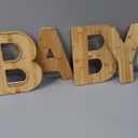 Alimtee Larger Charcuterie Board Letters for Baby Shower Gender Reveal Party, 12" Wooden Charcuterie Party Decorative Box, Candy Cupcake Serving Tray Food Dish Plates (Baby - 12 INCHES)