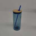 Multi-function Glass Cup with Lid Transparent Juice Tumbler with Straw for Cold Beverages for Home Cafes and Parties