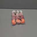 12 Pcs Thanksgiving Pumpkin Hanging Ornament 2 Inches Velvet Thanksgiving Fall Tree Decorations Fabric Small Tree Decorations for Farmhouse Harvest Autumn Home Party Decor (Pink and White)