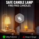 Candle Warmer Lamp with Timmer, Dimmer, Height Adjustment, with Candle, Wax Melt Warmer with 2 Bulbs, Home Decor, Gift for Women and Mom