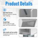 KERWINN 8-Inch Dryer Vent Cover Outside,Dryer Exhaust Vent with Removable Screen & Cushioned Non-Return Flap, Exterior Wall Mount Air Vent Cap for Dryer and House Exhaust(White)