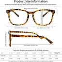 SIGVAN 5 Pack Blue Light Blocking Reading Glasses Fashion Square Computer Readers for Women Men, Anti UV Ray Nerd Eyeglasses (5 Mix, 1.5)