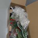 2 Pack Solar Christmas Decorations Outdoor, 32 Inch Solar Christmas Cross Stake Lights, Waterproof Grave Decorations with Poinsettia Flower Pinecones Red Berries for Garden Yard Patio Lawn Cemetery