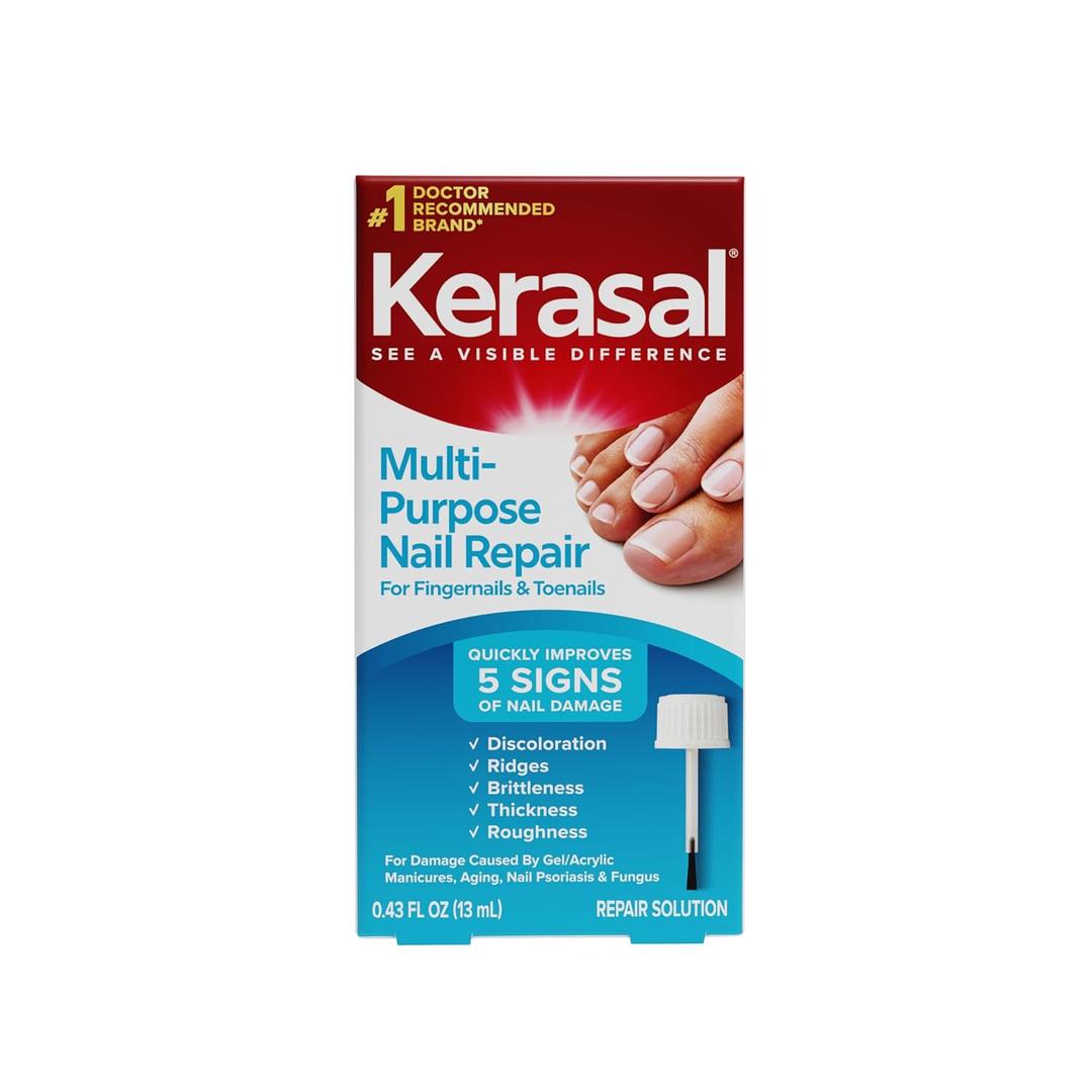 Kerasal Multi-Purpose Nail Repair, Nail Solution for Discolored and Damaged Nails, 0.43 fl oz