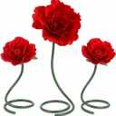 3 Pcs 5 ft Large Rose Flowers Giant Artificial Roses, Valentine Standing Huge Handcrafted Flowers for Window Reception Banquet Ceremony Floral Decor Garden Hotel Office Birthday Wedding Party