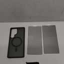 [4 in 1] Magnetic for Samsung Galaxy S25 Ultra Case, 2 Pics Privacy Screen Protectors and 1 Pic Camera Protector, Fit for MagSafe, Military Grade Shockproof Translucent Matte S25 Ultra Cover, Black