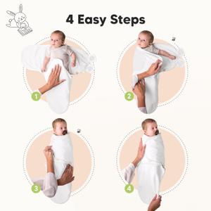KeaBabies 1-Pack Organic Baby Swaddle Sleep Sacks - Swaddles for Newborns, Infant 3-6 Months, Baby Girls, Boys, Soft & Snug Newborn Sleep Sack, Nursery Swaddling Blankets (White, L)