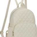 KL928 Quilted Mini Backpack for Women, PU Leather Backpack Purse Designer Satchel Bag, Small Casual Daypack for Ladies