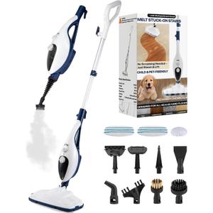 CYK Steam Mops for Floor Cleaning, 12 in 1 Handheld Steam Cleaner for Home, Floor Steamer for Hardwood Floors and Tile (Navy-white)