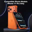 Metal Frameless Phone Case Compatible with iPhone 17 Pro, Frameless Minimalist Design, Extremely Highlighting Personality. Orange