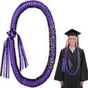 Cindeer Silk Graduation Leis Class of 2026 Graduation Necklaces Ribbons Grad Money Leis Number Patch for High School College