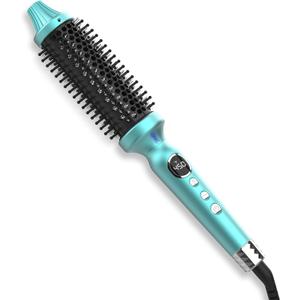 1 1/2 Inch Thermal Brush Negative Ion Heated Round Brush Dual Voltage 12 Temperature Settings Curling Hairbrush for Medium Long Hair (1.5 Inch Barrel 2.1 Inch Bristles)
