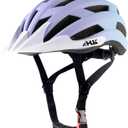 Youth Adult Road Bike Helmet, Men Women Adjustable Mountain Bicycle Helmet with Detachable Visor, 2 Sizes for Age 8-14+ Youth, Kids, Adult (Purple Blue Gradient)