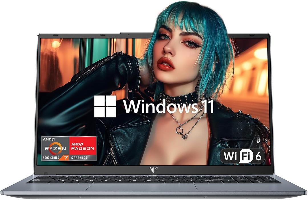 2025 Laptop with AMD Ryzen7 8-core Processor(Up to 4.3GHZ),MD Radeon Graphics,16GB DDR4 RAM 512GB SSD,WiFi 6,15.6 inch IPS Display,Type-C,Micro SD,Webcam,Windows 11 Slim Laptop Computers