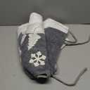 Christmas Tree Skirt, Fur Rustic White Xmas Tree Skirt,Snowy Christmas Trees Mat Decorations Indoors,Deer and Snowflake Pattern (36 inches, Two Deers)