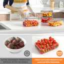 40 PCS Food Storage Containers with Lids Airtight (20 Containers & 20 Lids), Plastic Storage Meal Prep Container-Stackable 100% Leakproof & Microwave Organization and Storage Sets, Lunch Containers