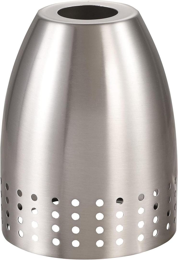 Aspen Creative 21065-10-1, Satin Nickel Shade for Lighting Fixture, Pendant Light, Size: 5" D x 6-3/8" H, Center Hole: 1-5/8"