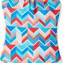 Kanu Surf Girls' Ruby Beach Sport Halter One Piece Swimsuit (12, Ruby Blue Chevron)