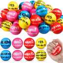 Liliful 24 Pcs Motivational Stress Balls Bulk Inspirational Squeeze Balls for Adults Anxiety Relief Fidget Toys Office Employee Gifts Classroom Rewards 2.2 Inch (Bright Colors)