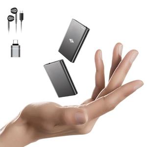 128GB Recording Device with DSP4.0-AI Smart Noise Reduction, 9200H Long-Term Storage & MP3 Playback, Portable Voice Activated Recorder for Meetings/Lectures/Interviews